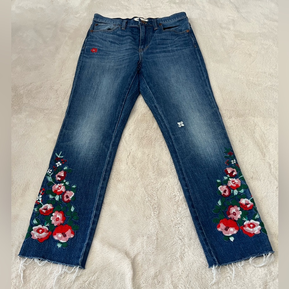 Madewell Embroidered Jeans - Size 26